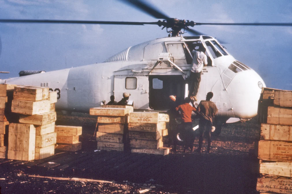 Civil-war relief operations at Calabar in 1968.