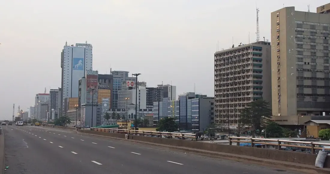 The skyline of Lagos, Nigeria.