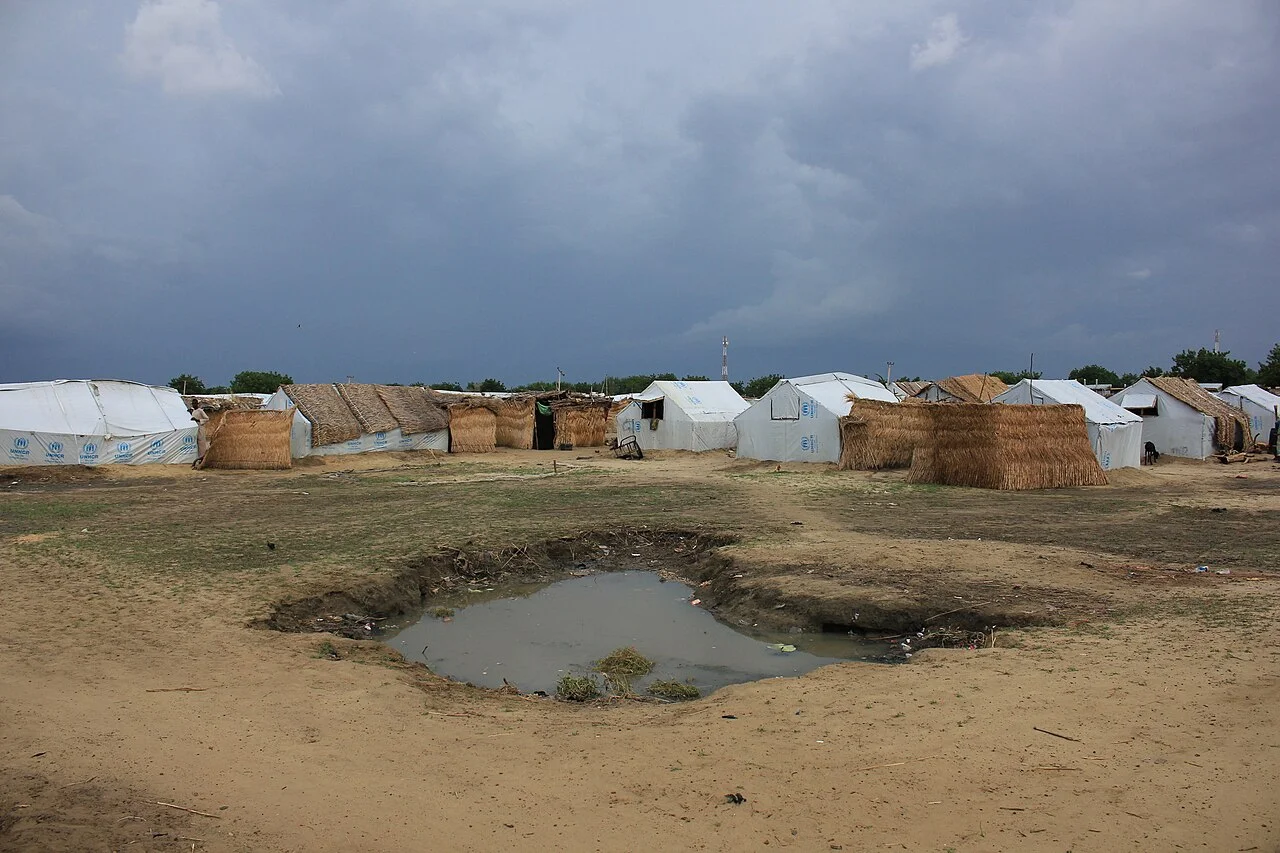 Living quarters at a camp for internally displaced people in Maiduguri.