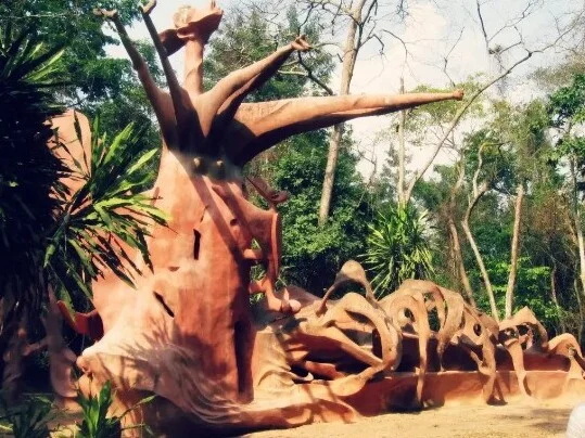A sculpted shrine in the Osun-Osogbo Sacred Grove