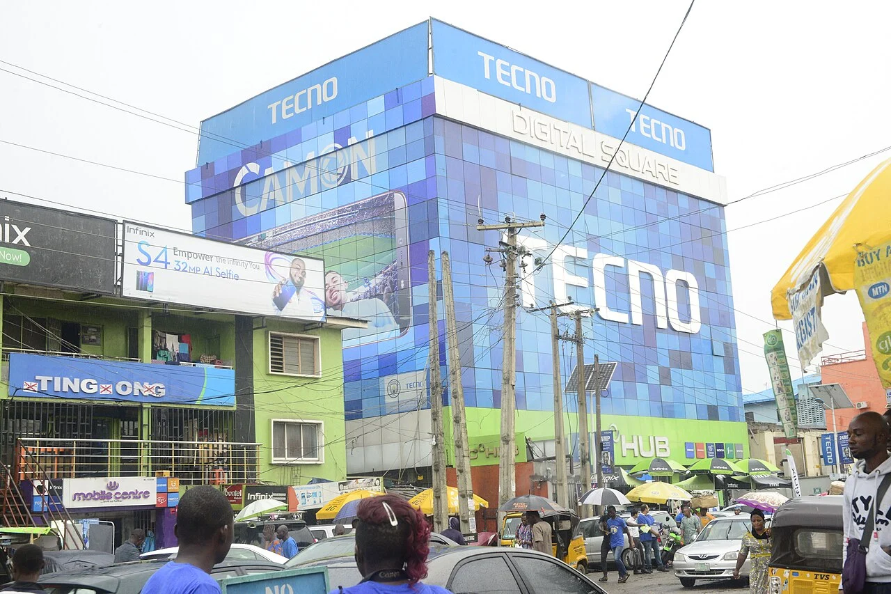 Phone and computer retailers at Computer Village, Ikeja, Lagos.