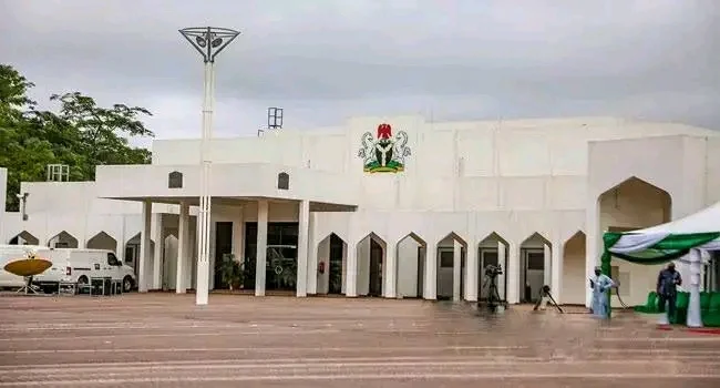 Aso Rock Presidential Villa in Abuja; source photograph dated 2025.