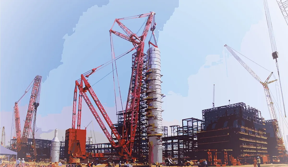 Distillation equipment for the Dangote refinery project.