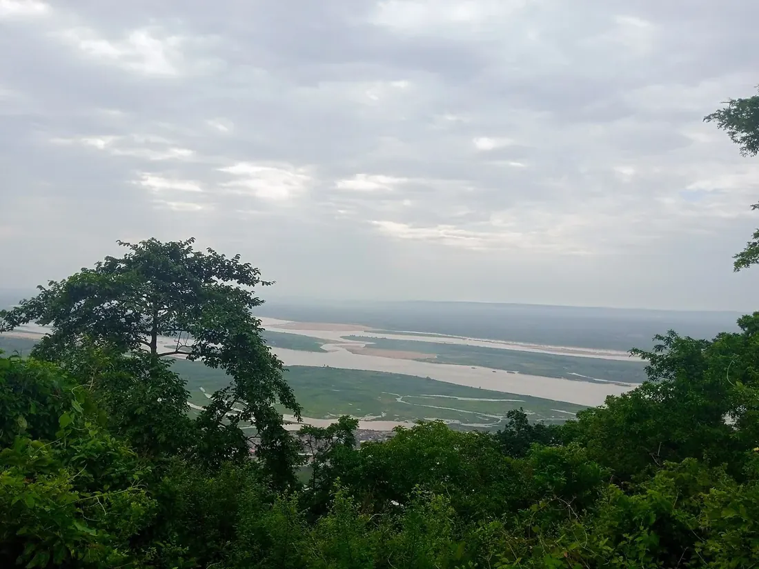 The Niger and Benue rivers seen from Mount Patti above Lokoja.